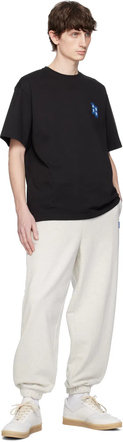 Ader Error Round Neck Short Sleeve T-shirt In Noir