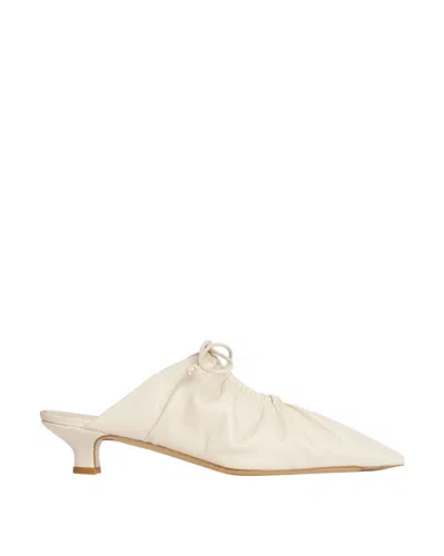 By Malene Birger Masey Leather Mules In White