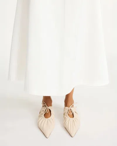 By Malene Birger Masey Leather Mules In White