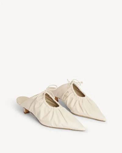By Malene Birger Masey Leather Mules In White