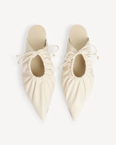 By Malene Birger Masey Leather Mules In White