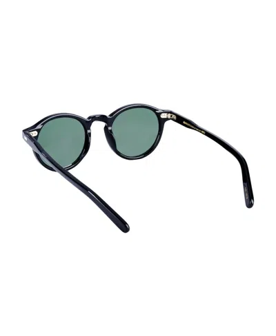 Moscot Matte Round Frame Sunglasses In Green