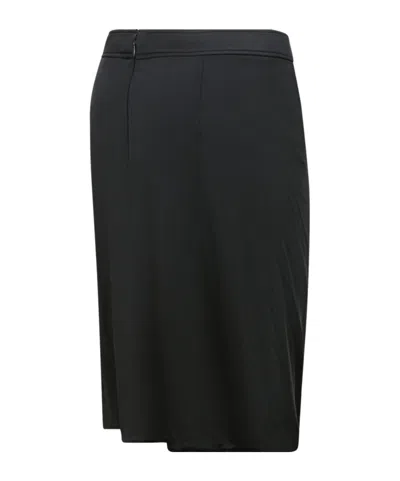 Tom Ford Draped Jersey Midi Skirt In Black