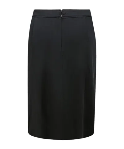 Tom Ford Draped Jersey Midi Skirt In Black