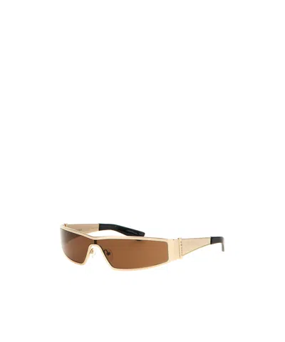 Alexander Mcqueen Eyewear Rectangular Frame Sunglasses In Brown