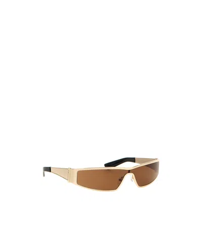 Alexander Mcqueen Eyewear Rectangular Frame Sunglasses In Brown