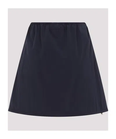 Prada Women's Ponge Tec Skirt In Blue