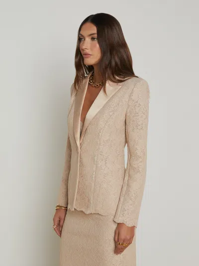 L Agence Clementine Lace Blazer In Doeskin