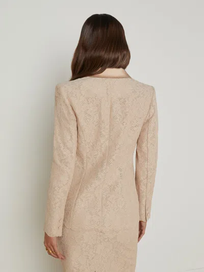 L Agence Clementine Lace Blazer In Doeskin
