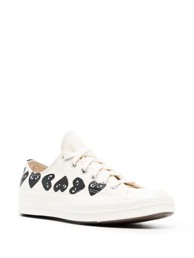 Comme Des Garçons Play X Converse Multi Hearts-print Low-top Sneakers