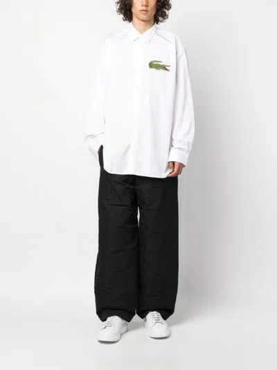 Comme Des Garçons Shirt X Lacoste Oversized Shirt With Maxi Patch