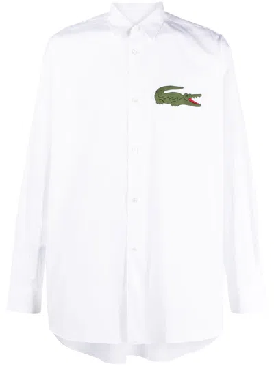 Comme Des Garçons Shirt X Lacoste Oversized Shirt With Maxi Patch