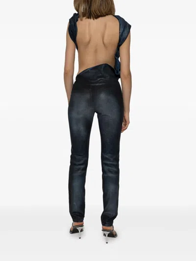 Diesel Black Sleeveless Jumpsuit With Cut-out On The Back In Cotton Blend And Tech Fabric Woman