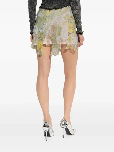 Diesel Atreius Miniskirt Light Green Skirt