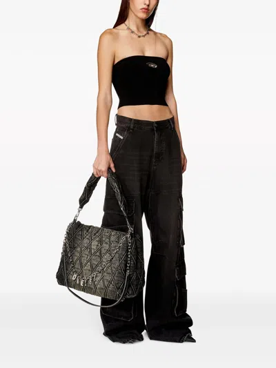 Diesel Ribbed Viscose Cropped Top M-clarksvillex