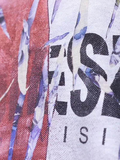 Diesel Multicolor T-shirt With Faded Logo On The Front And Back