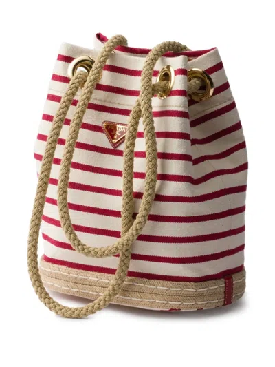 条纹小号水桶包
