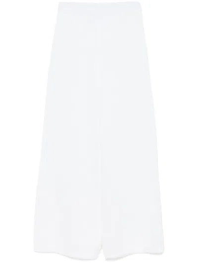 Iris Von Arnim Knitted Trousers In White