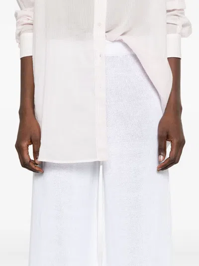 Iris Von Arnim Knitted Trousers In White