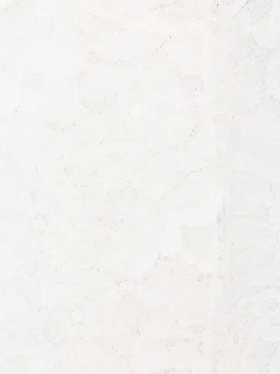 Valentino Garavani Floral Lace Knee High Socks In White