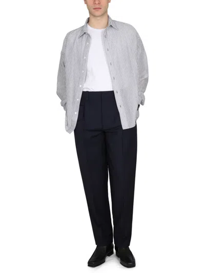 Acne Studios Tailored Wool Pants For Men In Blue