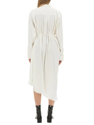 Acne Studios Women's Satin Chemisier Dress In White