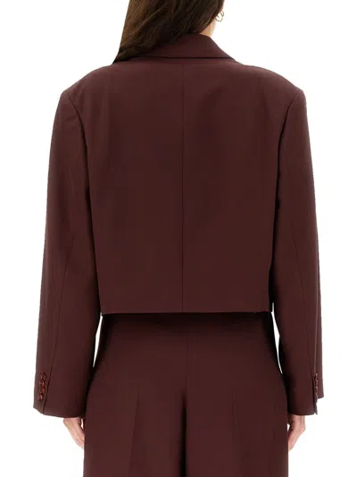 Acne Studios Wool Blend Jacket In Multicolor