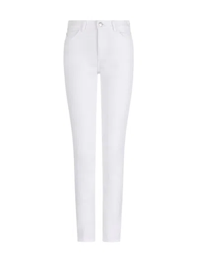 Emporio Armani J18 High-rise Skinny-leg Jeans In Comfort Bull In White