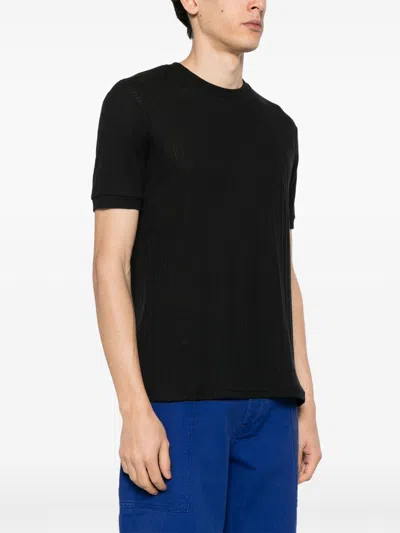 Winnie Ny Pointelle-knit Cotton T-shirt In Black