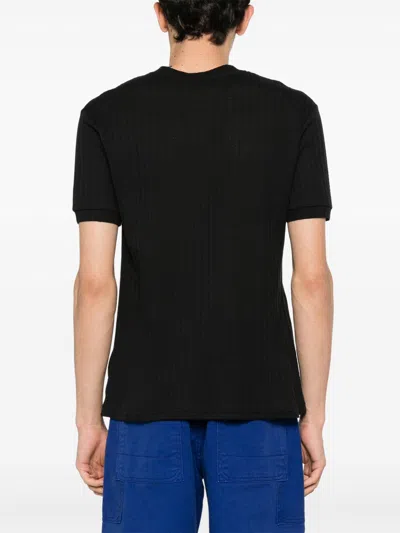 Winnie Ny Pointelle-knit Cotton T-shirt In Black