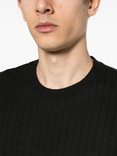 Winnie Ny Pointelle-knit Cotton T-shirt In Black