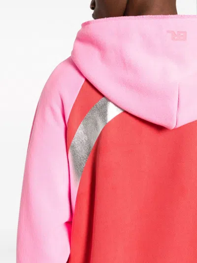 Erl Pink Rainbow Hoodie In Red