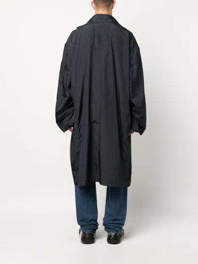 Random Identities Collared Long Length Coat With Front Pockets