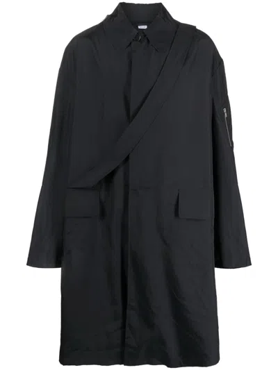 Random Identities Collared Long Length Coat With Front Pockets