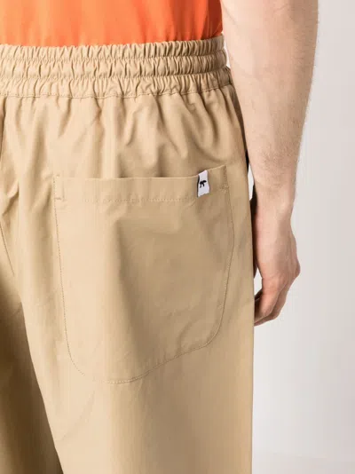 Maison Kitsuné Maison Kitsune Camel Cotton Blend Bermuda Shorts In Brown