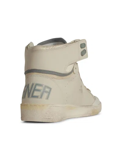 Golden Goose Sky Star White Leather Sneakers In Neutral