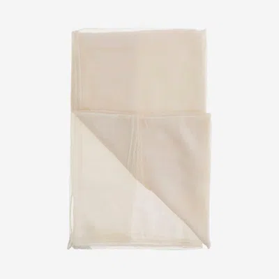 Faliero Sarti Ivory Silk And Modal Blend Scarf In Ivory