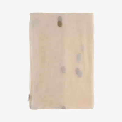 Faliero Sarti New Bonghino Silk Blend Scarf With Polka Dot Pattern In Beige
