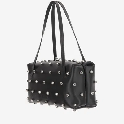 Jil Sander Goji Pillow Leather Shoulder Bag In Black