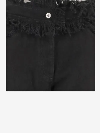 Ferragamo Frayed Edges Jeans In Black