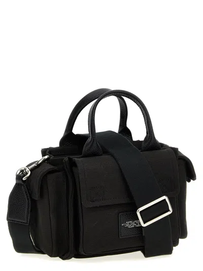 Marc Jacobs Compact Crossbody Tote With Bold Logo In Black