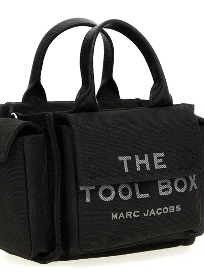 Marc Jacobs Compact Crossbody Tote With Bold Logo In Black