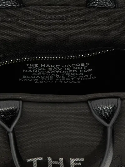 Marc Jacobs Compact Crossbody Tote With Bold Logo In Black
