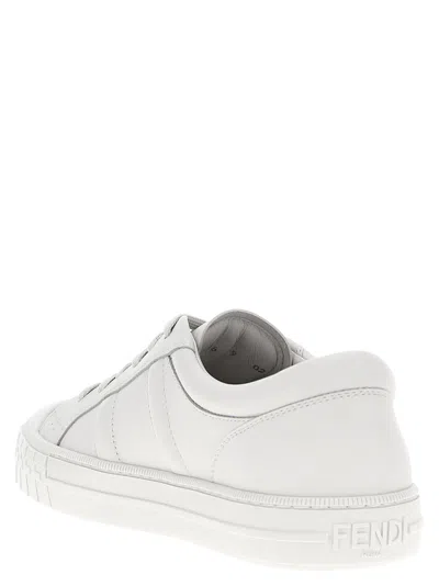 Fendi Valentino Garavani Multicolor Fabric And Mesh True Act Sneakers In White