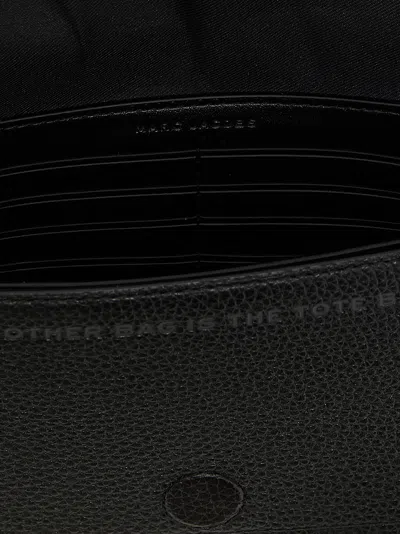 Marc Jacobs Mini Black Crossbody Bag With Engraved Logo In Black