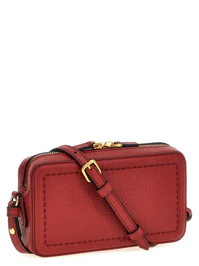Valentino Garavani Small Red Crossbody Bag Alltime In Brown