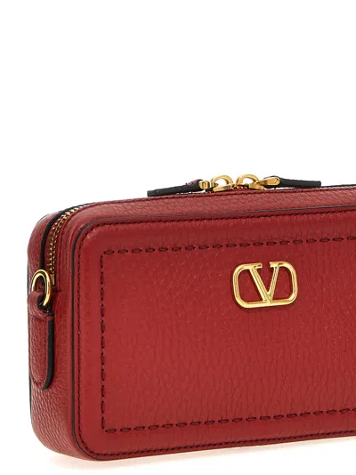 Valentino Garavani Small Red Crossbody Bag Alltime In Brown