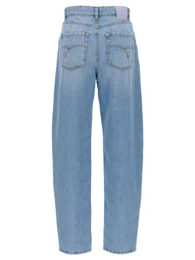 Marella Womens Barrel Wide-leg Denim Jeans Blue Jeans In Light Blue