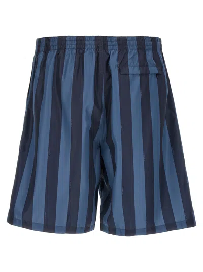 Fendi Pequin Nylon Swim Boxer In Blue
