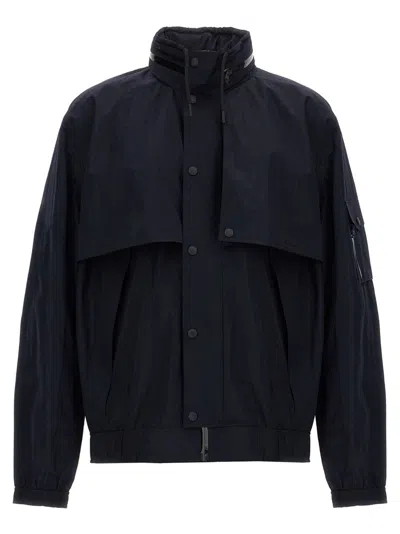 Mackage Midnight Blue Jacket With Detachable Overlay Panel In Blue